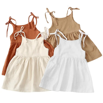 Sleeveless Cotton Toddler Dress